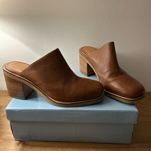 Seychelles Leather Block Heel Mules